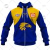AFL West Coast Eagles Custom Name Number 2022 Home Guernsey Zip Up Hoodie