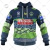 NRL Canberra Raiders Custom Name Number 2022 Indigenous Jersey Zip Up Hoodie