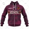 NRL Brisbane Broncos Custom Name Number 2022 Run Out Tee Jersey Zip Up Hoodie