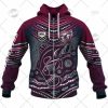 NRL Manly Warringah Sea Eagles Custom Name Number 2022 Indigenous Fishing Jersey Zip Up Hoodie