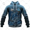 NRL Cronulla-Sutherland Sharks Custom Name Number 2022 Indigenous Fishing Jersey Zip Up Hoodie