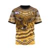 AFL Hawthorn Hawks Custom Name Number Indigenous Mascot T-Shirt