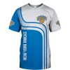 NBA New York Knicks White Blue Curvers T-Shirt