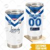 NRL Canterbury-Bankstown Bulldogs Custom Name Number 2022 Home Jersey Tumbler