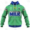 NRL Canberra Raiders Custom Name Number 2021 Heritage Jersey Zip Up Hoodie