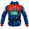 NRL Newcastle Knights Custom Name Number 2020 ANZAC Day Jersey Zip Up Hoodie