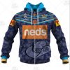 NRL Gold Coast Titans Custom Name Number 2020 ANZAC Day Jersey Zip Up Hoodie