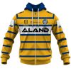 NRL Parramatta Eels Custom Name Number 2020 Away Jersey Zip Up Hoodie