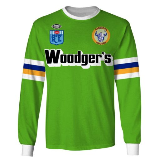 NRL Canberra Raiders Custom Name Number 1989 Vintage Retro Heritage Jersey Sweatshirt
