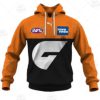 AFL Greater Western Sydney Giants Custom Name Number 2021 Home Guernsey Pullover Hoodie