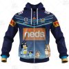 NRL Gold Coast Titans Custom Name Number 2020 x Bluey Jersey Zip Up Hoodie