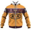 NRL Brisbane Broncos Custom Name Number 2020 Away Jersey Zip Up Hoodie