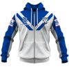 NRL Canterbury-Bankstown Bulldogs Custom Name Number 2020 Home Jersey Zip Up Hoodie