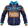 NRL Gold Coast Titans Custom Name Number 2020 Home Jersey Zip Up Hoodie