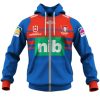 NRL Newcastle Knights Custom Name Number 2020 Home Jersey Zip Up Hoodie