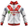 NRL St. George Illawarra Dragons Custom Name Number 2020 Home Jersey Zip Up Hoodie