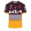 NRL Brisbane Broncos Custom Name Number 2022 Heritage Jersey T-Shirt
