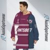 NRL Manly Warringah Sea Eagles Custom Name Number 2023 Mix Jersey Fleece Oodie