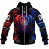 NRL Newcastle Knights Custom Name Number Rose Dragon Zip Up Hoodie