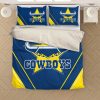 NRL North Queensland Cowboys Blue Yellow Doona Cover V2