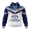 NRL North Queensland Cowboys Custom Name Number 2023 Away Jersey Zip Up Hoodie