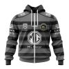 NRL South Sydney Rabbitohs Custom Name Number 2023 ANZAC Day Jersey Zip Up Hoodie