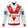 NRL St. George Illawarra Dragons Custom Name Number 2023 Home Jersey Pullover Hoodie