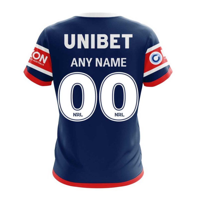 NRL Sydney Roosters Custom Name Number 2023 Home Jersey T-Shirt
