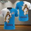 NBA Oklahoma City Thunder Blue White Mascot Scratch T-Shirt
