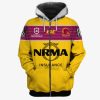 NRL Brisbane Broncos Custom Name Number 2019 Away Jersey Zip Up Hoodie