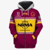 NRL Brisbane Broncos Custom Name Number 2019 Home Jersey Zip Up Hoodie