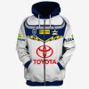 NRL North Queensland Cowboys Custom Name Number 2019 Away Jersey Zip Up Hoodie