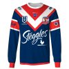 NRL Sydney Roosters Custom Name Number Blue Limited Jersey Sweatshirt