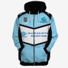 NRL Cronulla-Sutherland Sharks Custom Name Number 2019 Home Jersey Zip Up Hoodie
