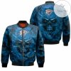 NBA Oklahoma City Thunder Skull Flame Blue Bomber Jacket