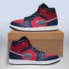 NBA New Orleans Pelicans Red Navy Air Jordan 1 High Sneakers