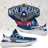 NBA New Orleans Pelicans Navy White Yeezy Boost Sneakers