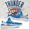 NBA Oklahoma City Thunder Blue White Yeezy Boost Sneakers