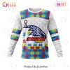 AFL Adelaide Crows Custom Name Number Autism Awareness Sweatshirt