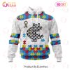 AFL Carlton Blues Custom Name Number Autism Awareness Pullover Hoodie