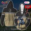 AFL Collingwood Magpies Custom Name Indigenous Mascot Zip Up Hoodie