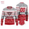 AFL Essendon Bombers Custom Name Number Ugly Christmas Sweater