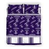 AFL Fremantle Dockers Purple Multi Logo Doona Cover