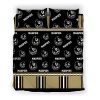 AFL Collingwood Magpies Black Taupe Multilogo Doona Cover