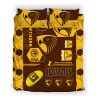 AFL Hawthorn Hawks Brown Yellow Hexagon Doona Cover