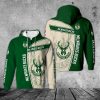 NBA Milwaukee Bucks Green Cream Fandom Edition Zip Up Hoodie