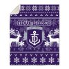 AFL Fremantle Dockers Ugly Christmas Fleece Blanket