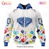 NBA New Orleans Pelicans Custom Name Number Autism Awareness Zip Up Hoodie