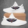 NBA New Orleans Pelicans White Yeezy Boost Sneakers