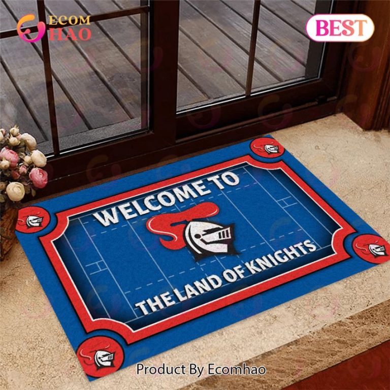 NRL Newcastle Knights Blue Red Rubber Doormat V3